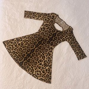 Animal print mini dress long sleeve medium